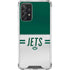 NFL New York Jets White Striped Galaxy A72 5G Clear Case